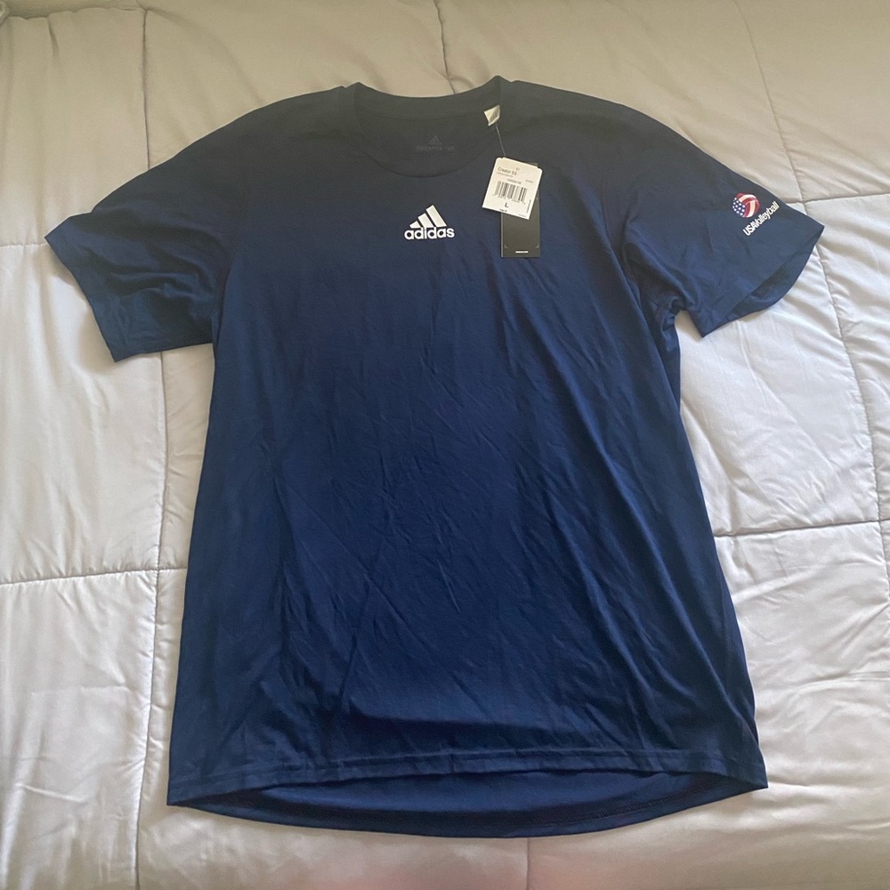 Adidas Creator Tee, Large, Navy, USA Volleyball